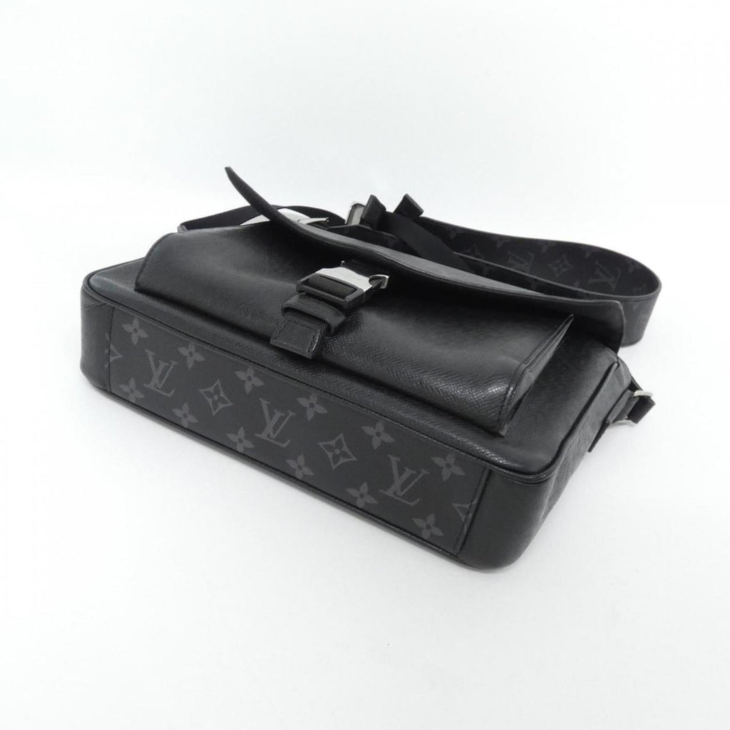 Louis Vuitton Black Coated Canvas Leather Shoulder Bag (Pre-Owned)