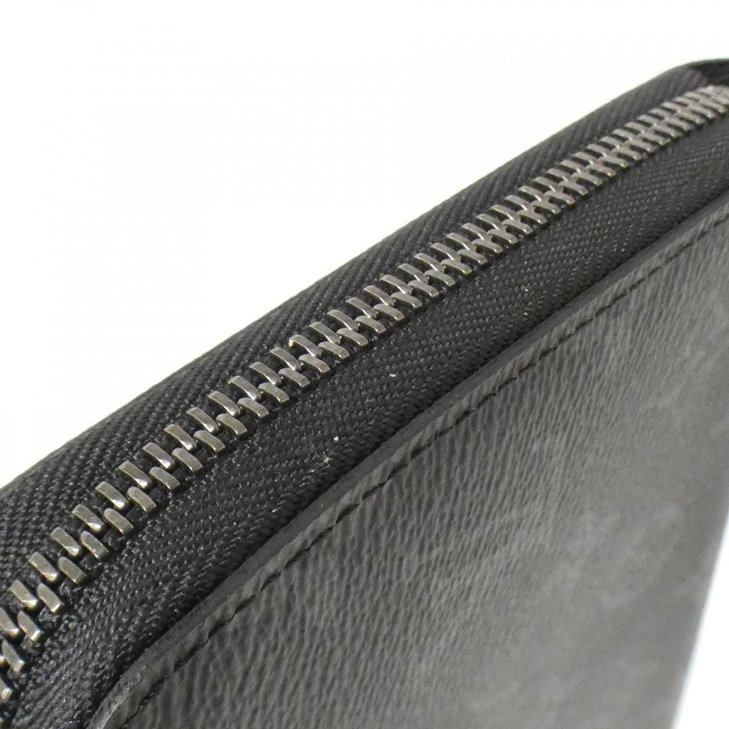 Louis Vuitton Black Coated Canvas Long Wallet (Bi-Fold) (Pre-Owned)