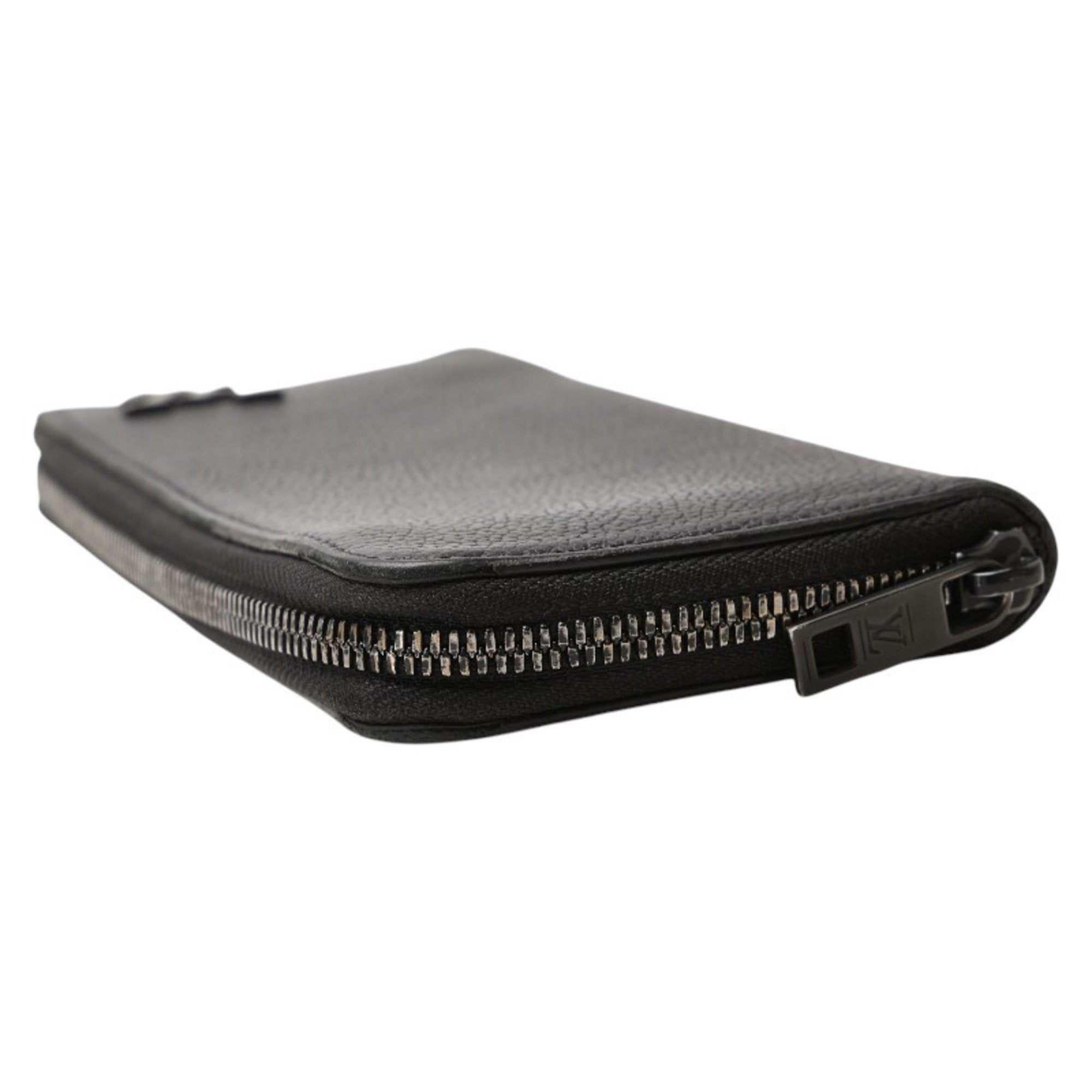 Louis Vuitton Black Noir Leather Long Wallet (Bi-Fold) (Pre-Owned)