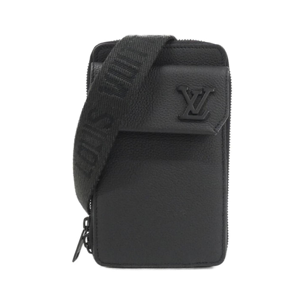 Louis Vuitton Black Leather Pouch Shoulder Bag (Pre-Owned)