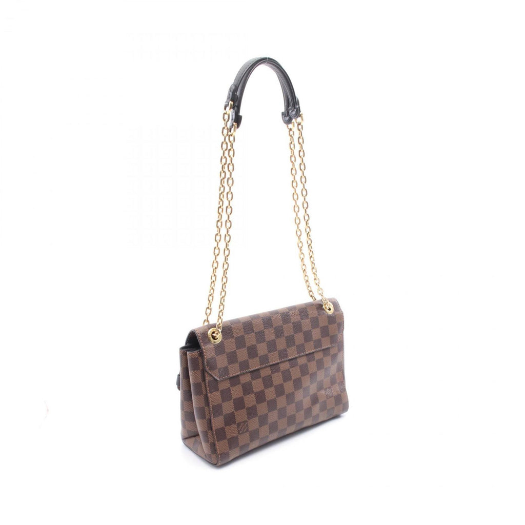 Louis Vuitton Black Brown Damier Canvas Ivory Coated Canvas Shoulder Bag (Pre-Owned)