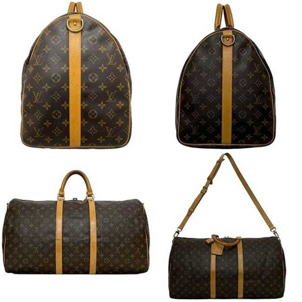 Louis Vuitton Monogram Brown Monogram Leather Boston Bag Shoulder Bag (Pre-Owned)