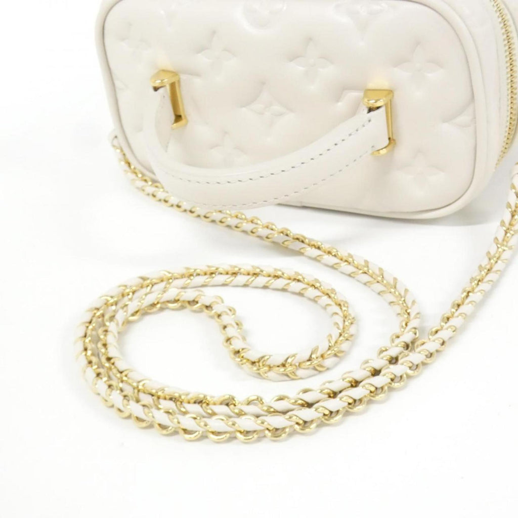 Louis Vuitton Ivory Leather Shoulder Bag Vanity Bag (Pre-Owned)