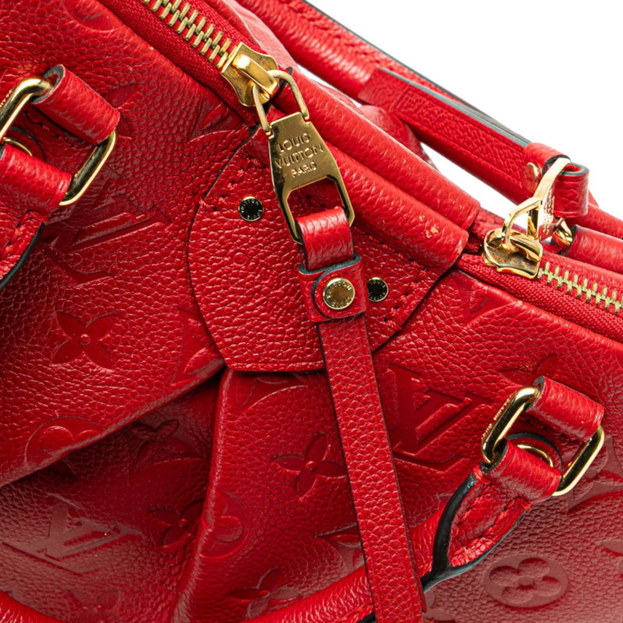 Louis Vuitton Cerise Red Color Leather Handbag Shoulder Bag (Pre-Owned)