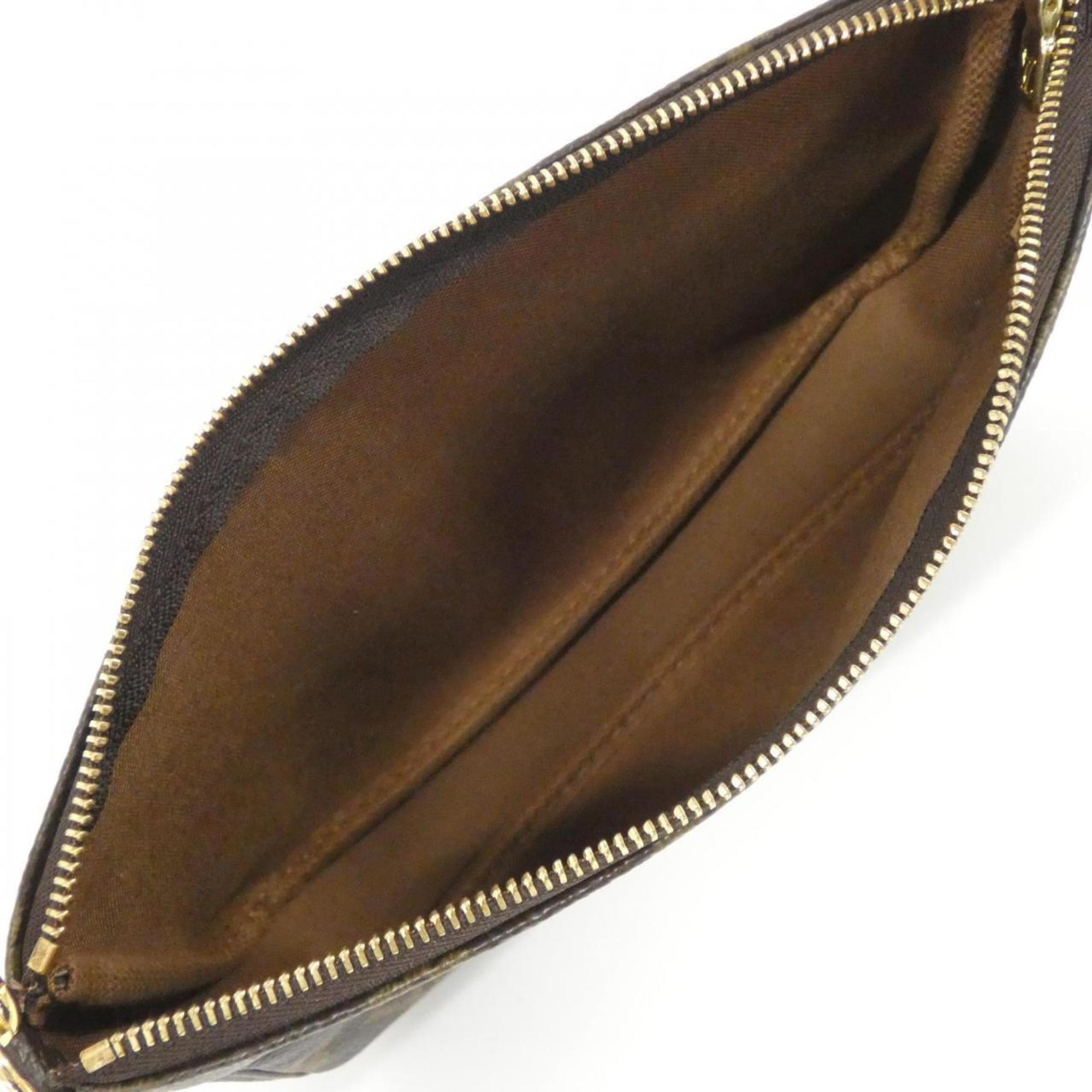 Louis Vuitton Marron Coated Canvas Pouch (Pre-Owned)