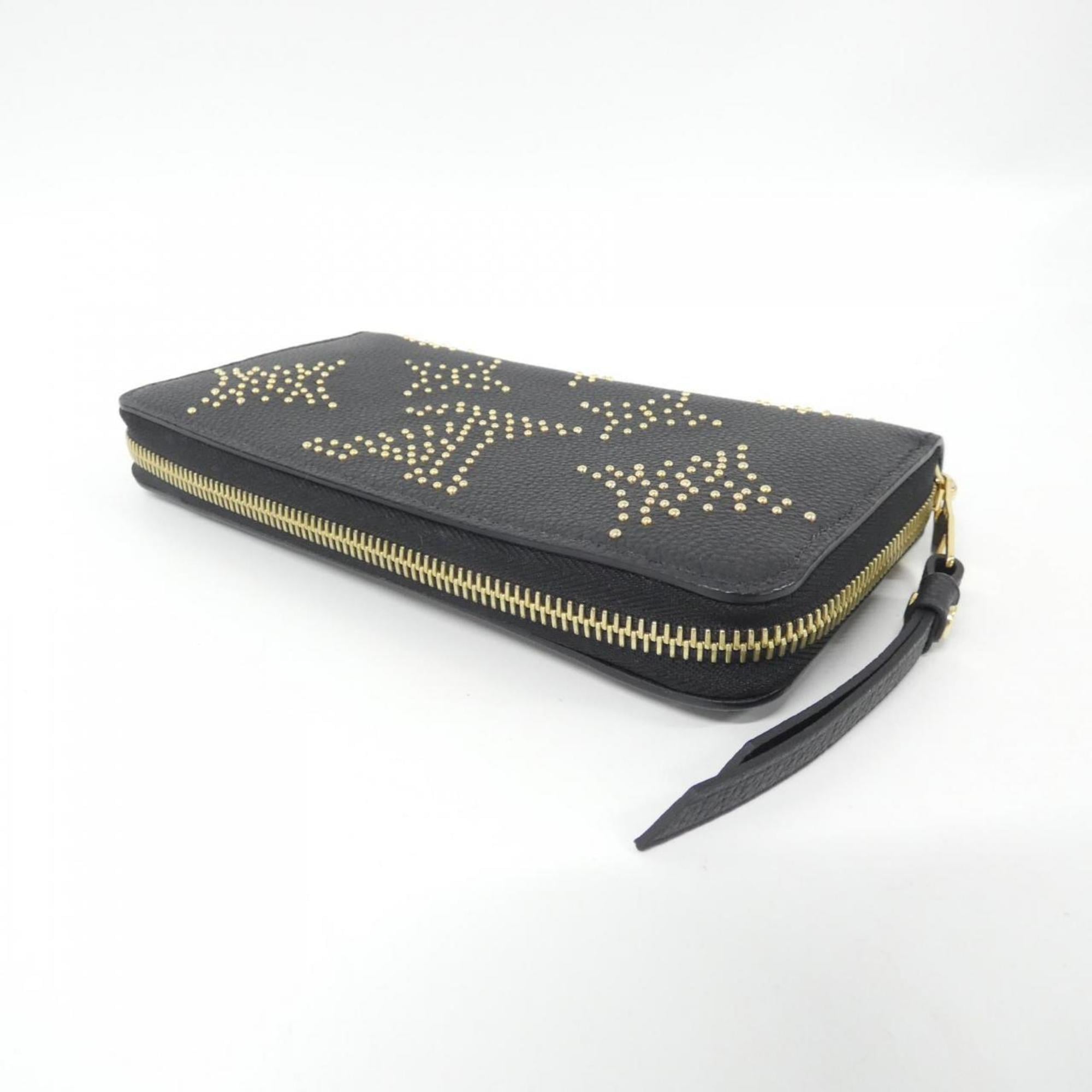 Louis Vuitton Black Leather Long Wallet (Bi-Fold) (Pre-Owned)