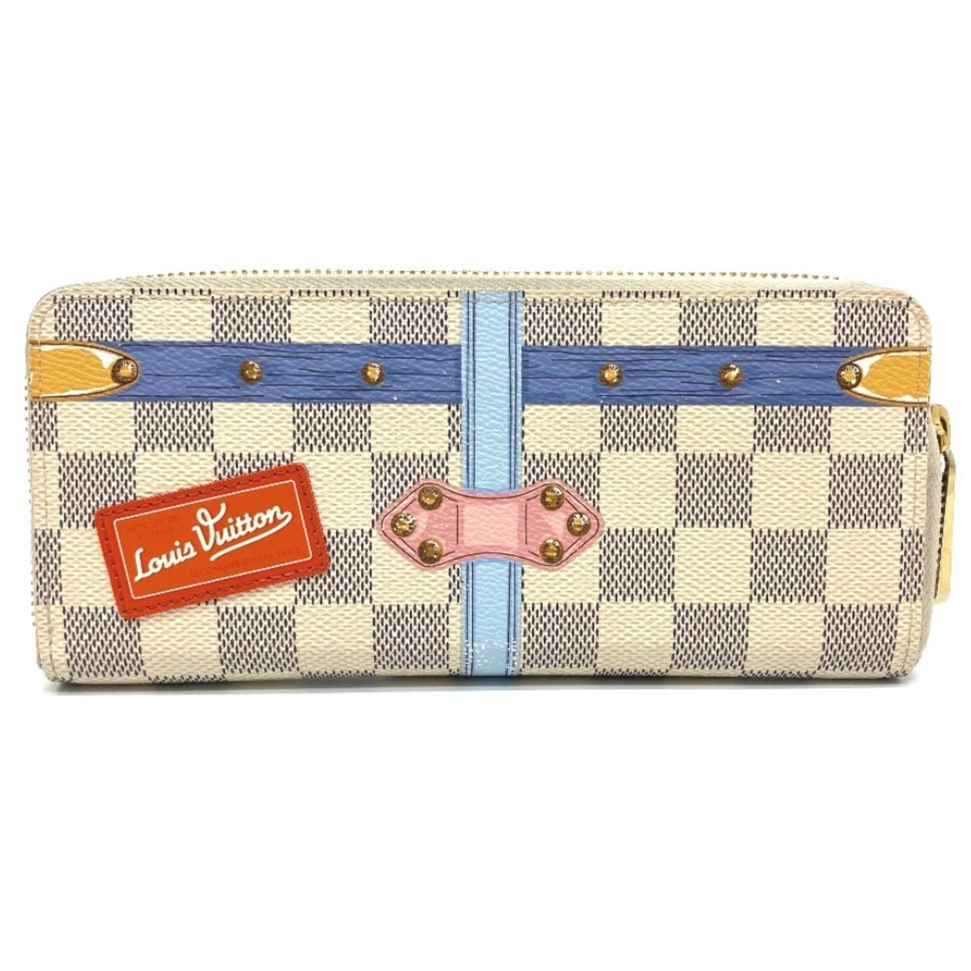 Louis Vuitton Damier Damier Azur White Damier Azur Long Wallet (Bi-Fold) (Pre-Owned)