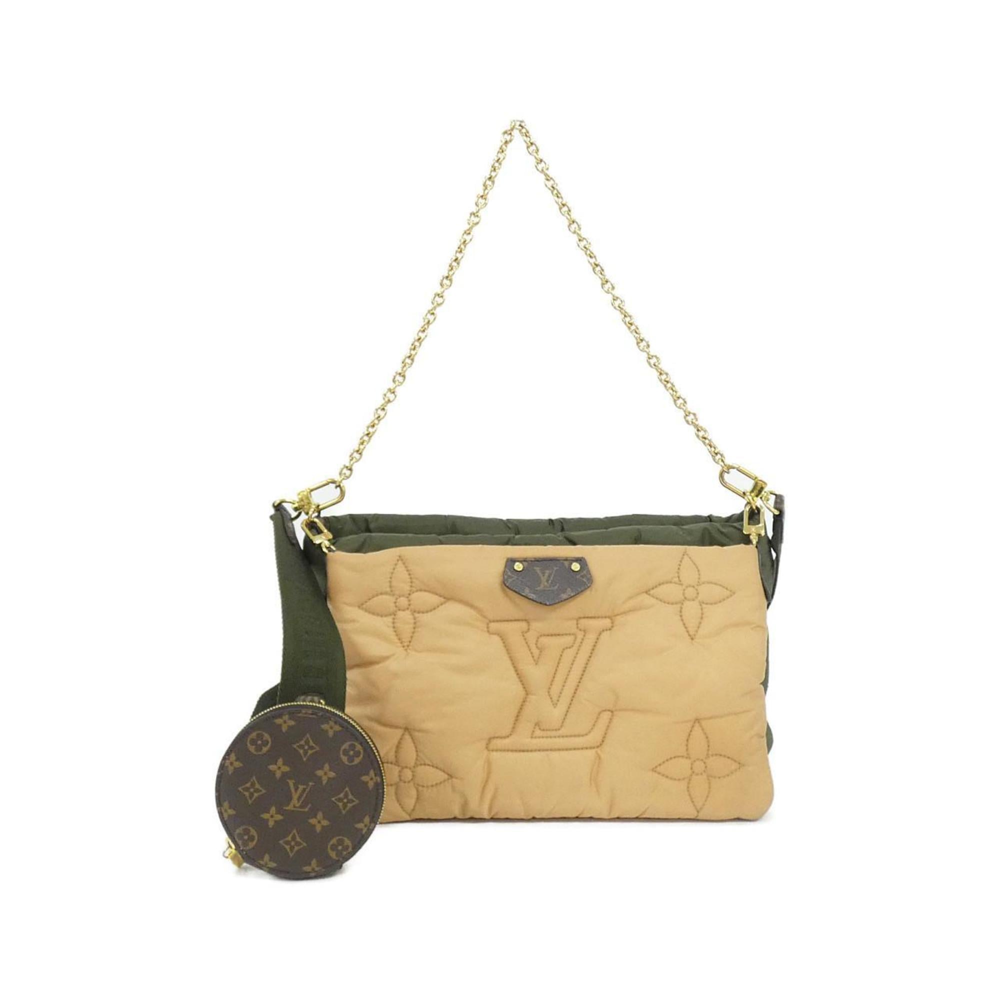 Louis Vuitton Beige Khaki Pochette Shoulder Bag (Pre-Owned)