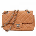 Square Classic Single Flap Bag Quilted Caviar Mini