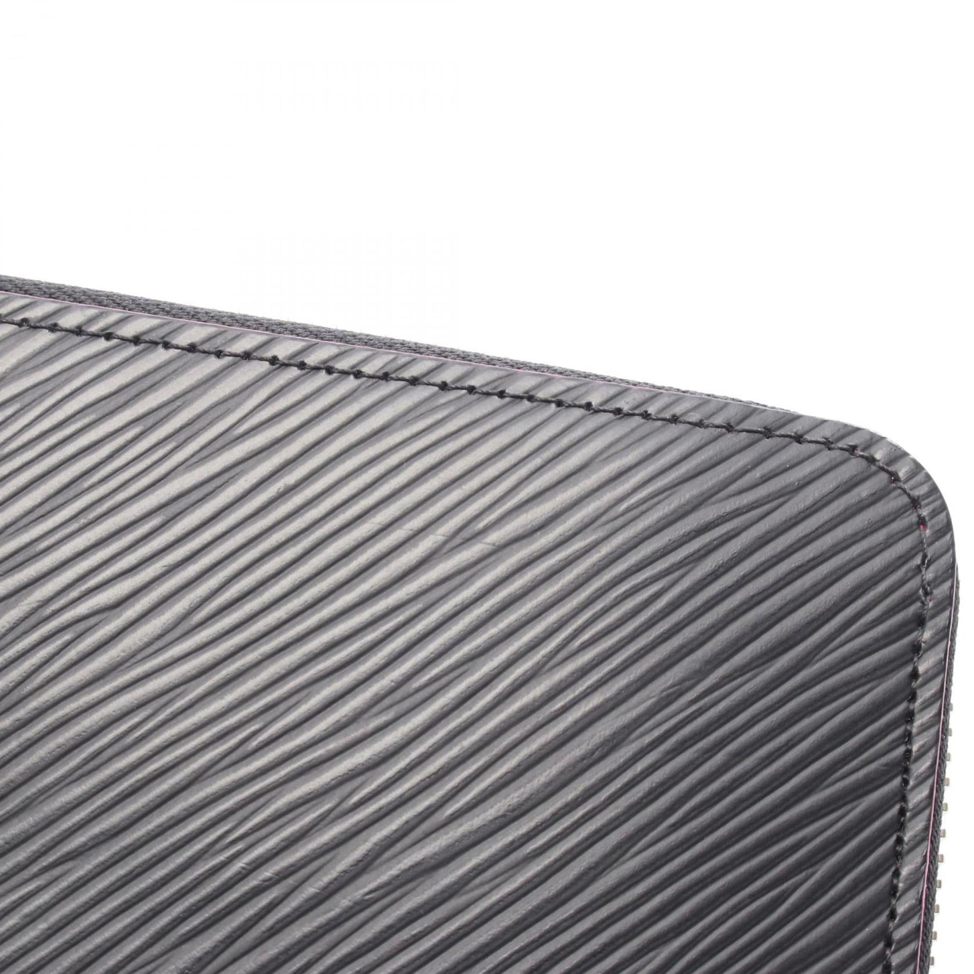 Louis Vuitton Black Hot Pink Noir Pink Leather Long Wallet (Bi-Fold) (Pre-Owned)