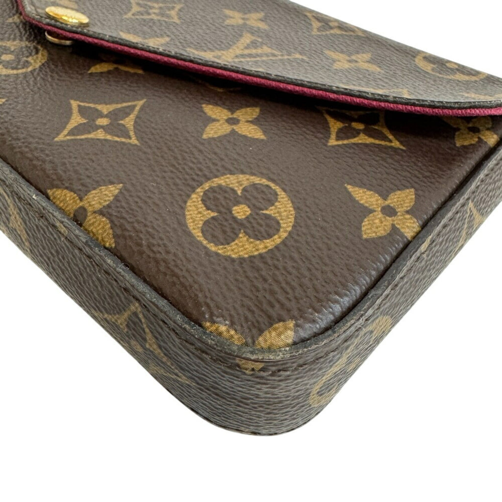 Louis Vuitton Brown Monogram Monogram Leather Pouch Shoulder Bag (Pre-Owned)
