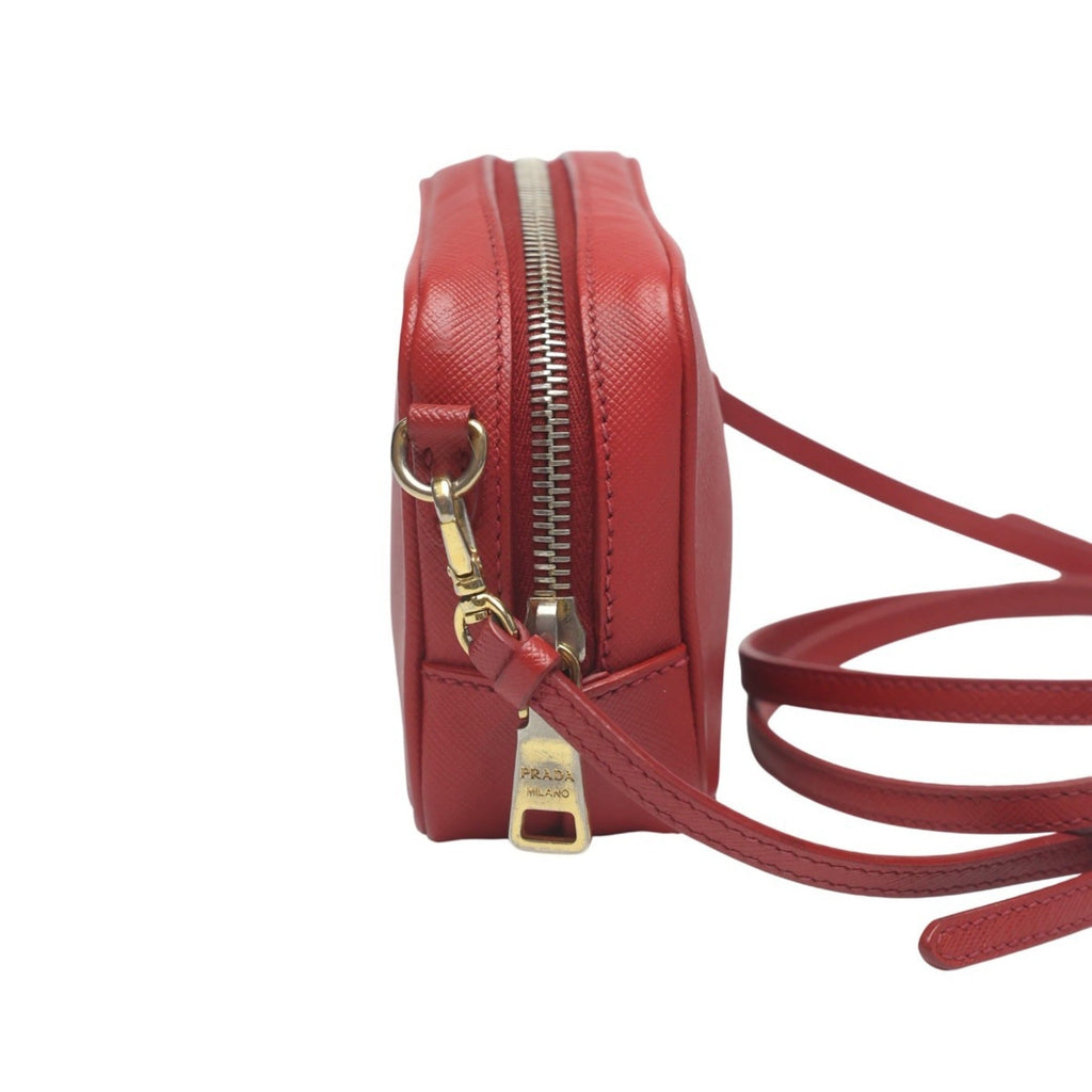 Zip Crossbody Bag Saffiano Leather Mini
