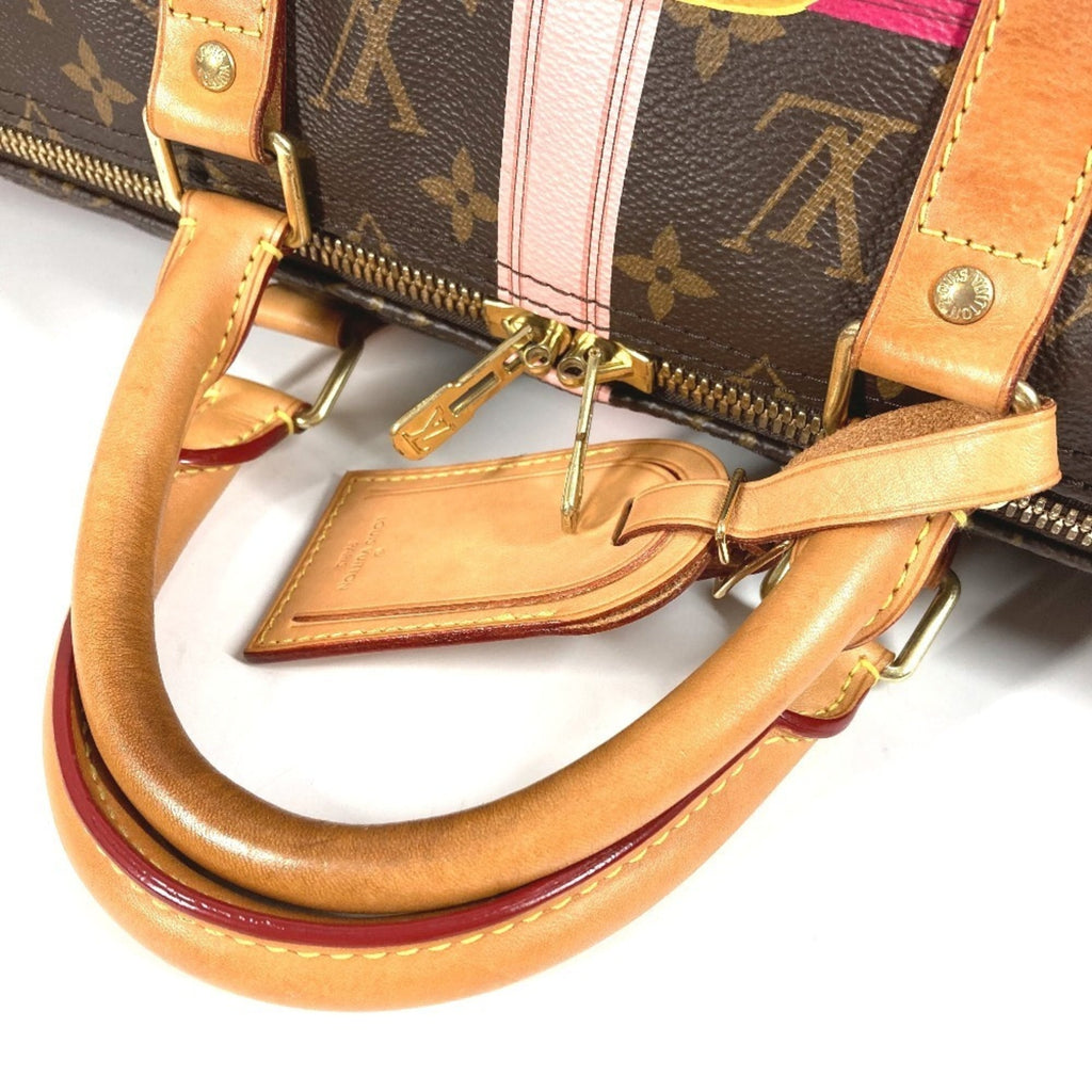 Louis Vuitton Monogram Brown Pink Monogram Boston Bag Shoulder Bag (Pre-Owned)