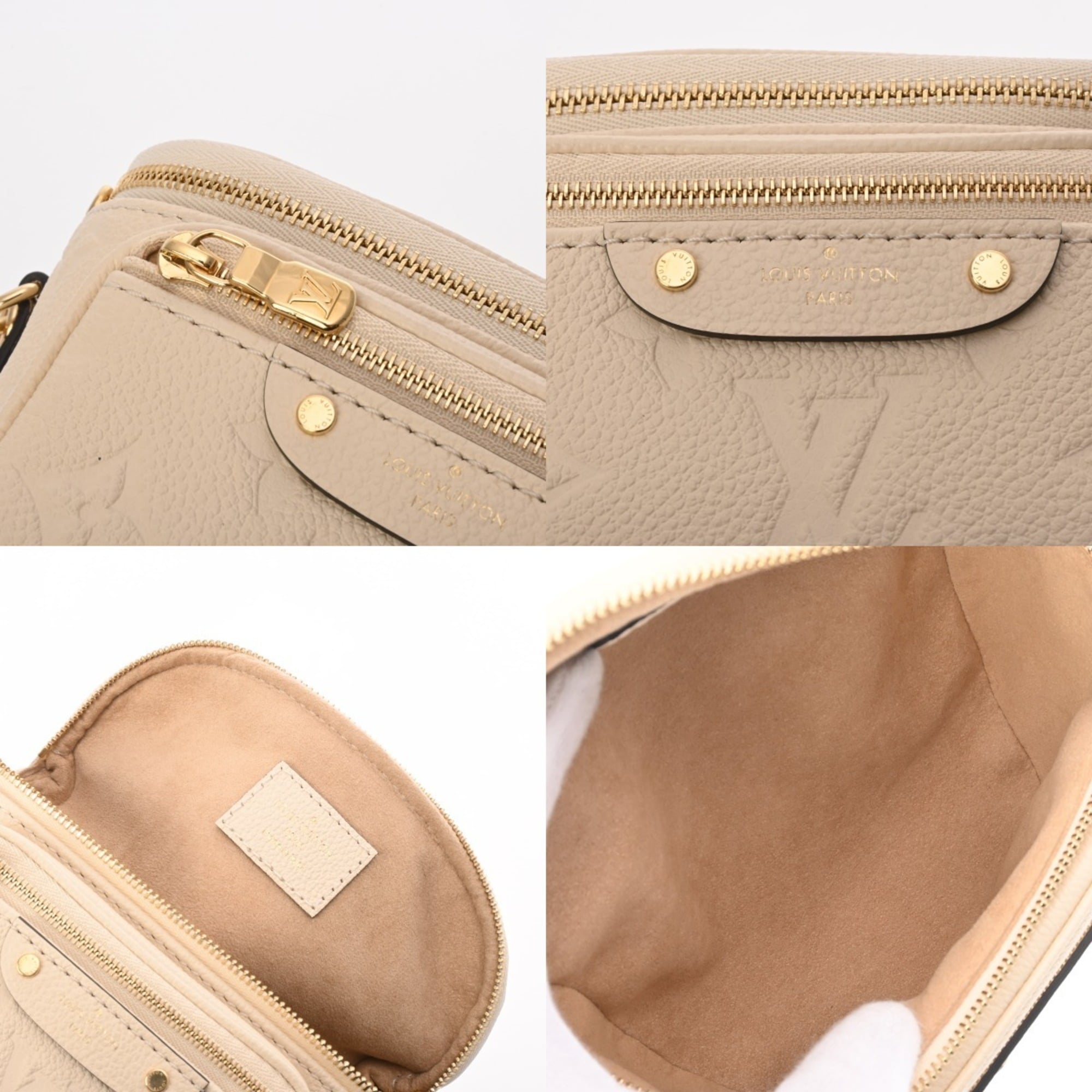 Louis Vuitton Cream Leather Shoulder Bag (Pre-Owned)