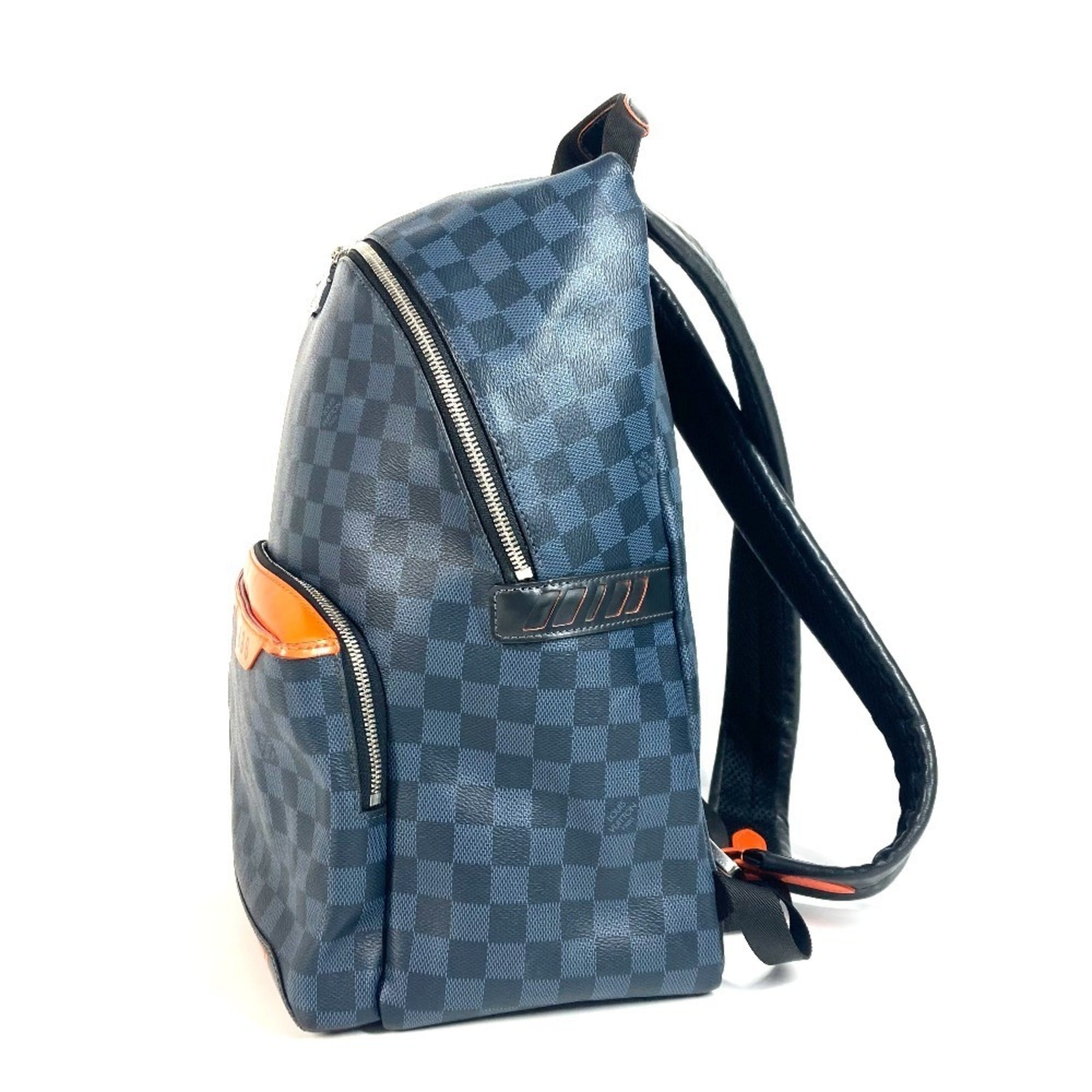 Louis Vuitton Damier Cobalt Navy Orange Backpack (Pre-Owned)