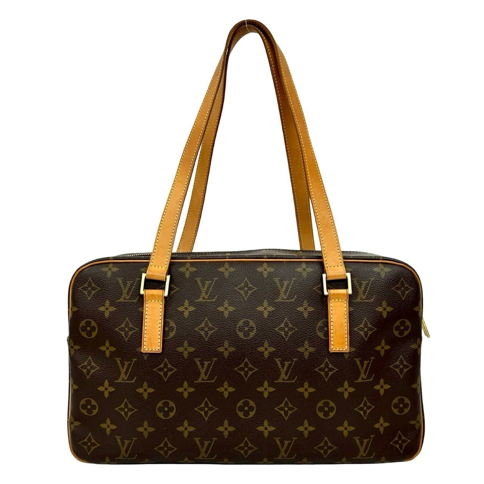 Louis Vuitton Brown Leather Pvc Shoulder Bag Tote Bag (Pre-Owned)