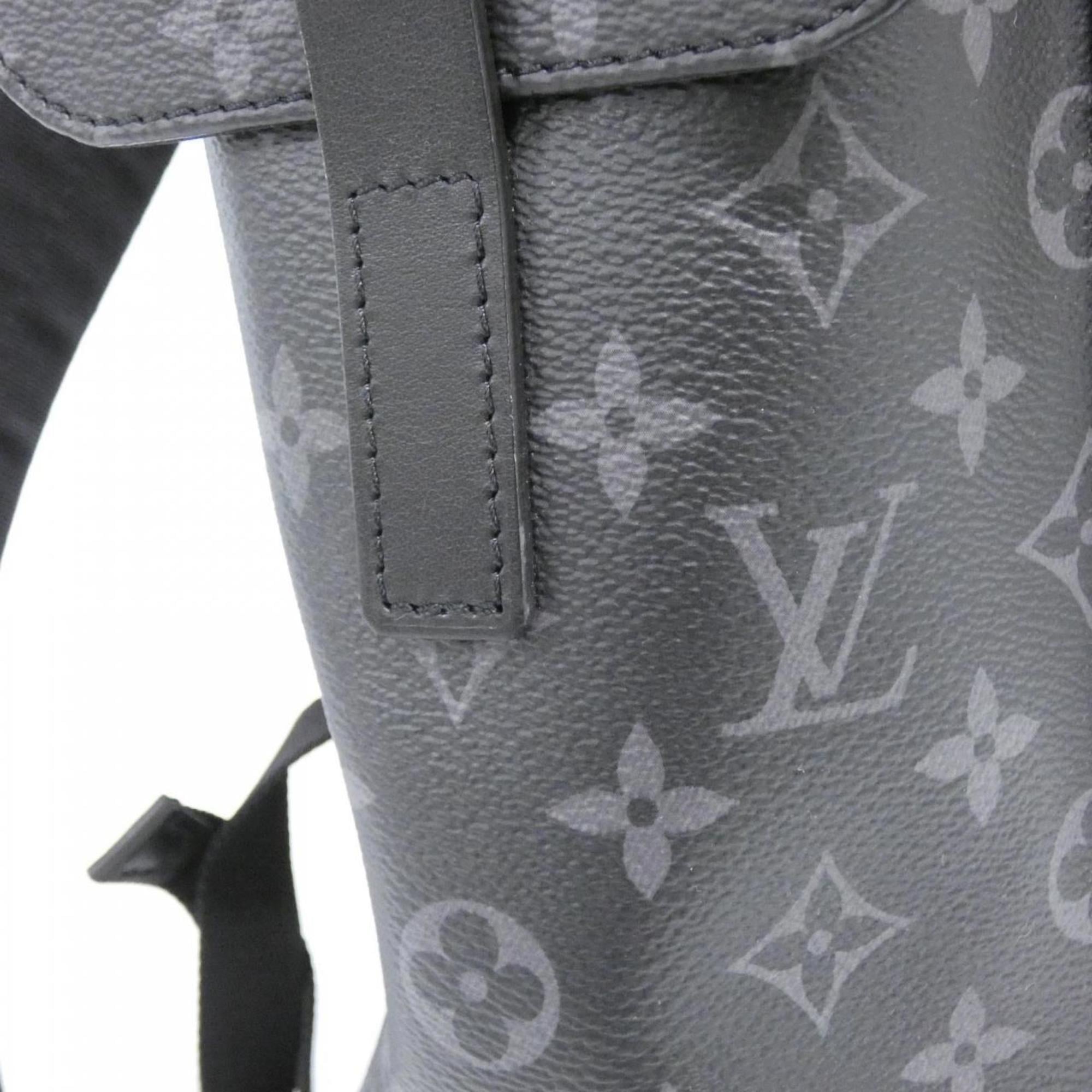 Louis Vuitton Black Coated Canvas Backpack (Pre-Owned)