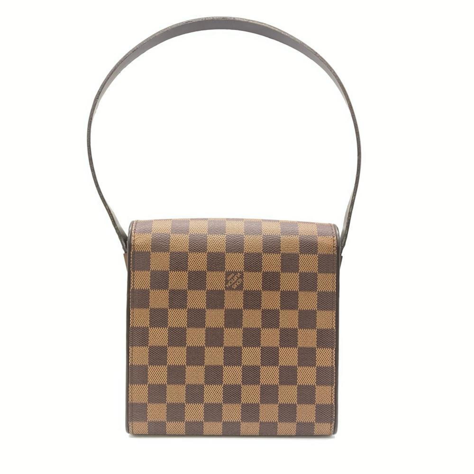 Louis Vuitton Damier Damier Canvas Ebene Damier Canvas Shoulder Bag (Pre-Owned)