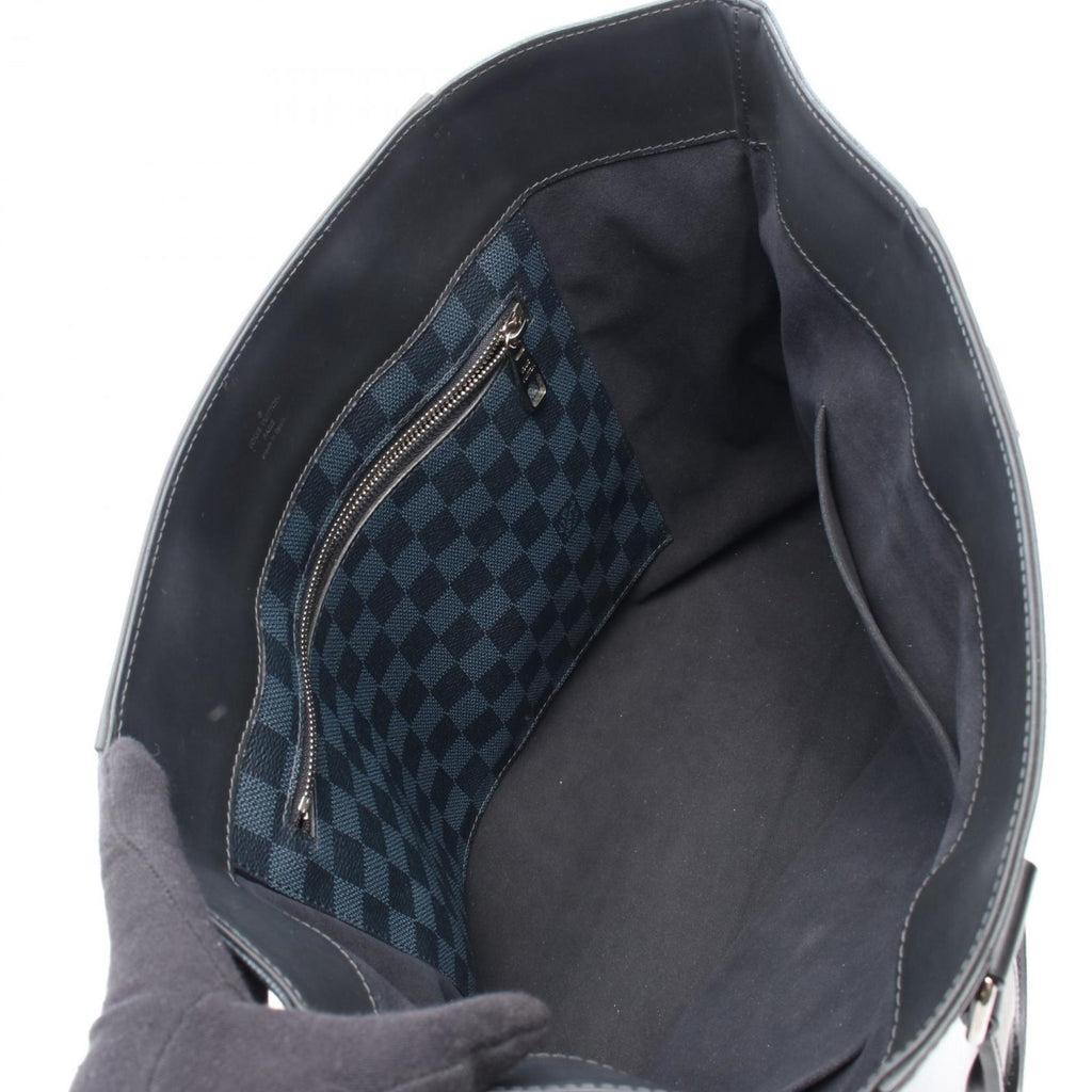 Louis Vuitton Black Navy Coated Canvas Tote Bag (Pre-Owned)