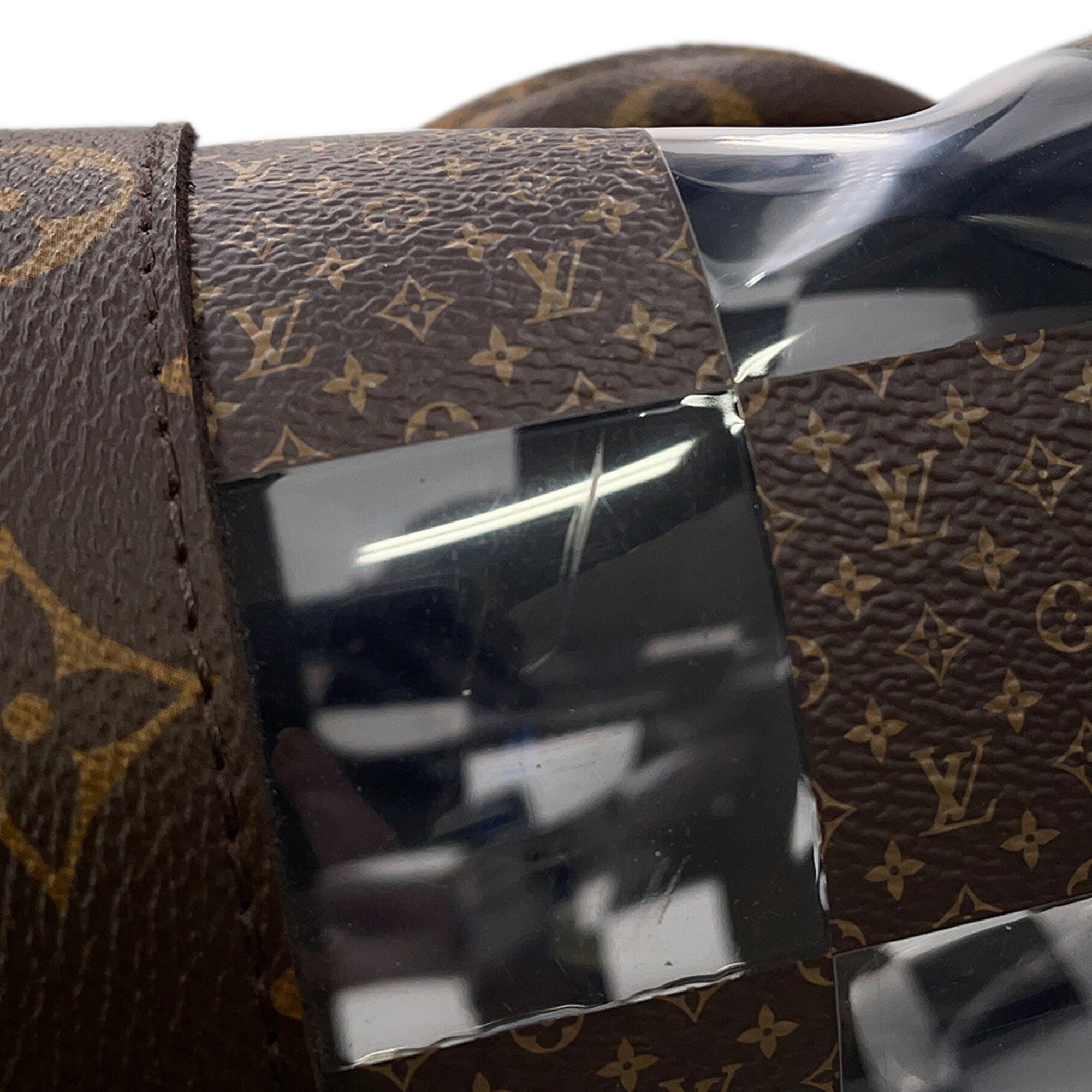 Louis Vuitton Brown Clear Pvc Boston Bag (Pre-Owned)