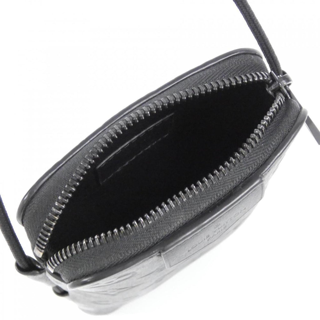 Louis Vuitton Black Leather Pouch Shoulder Bag (Pre-Owned)