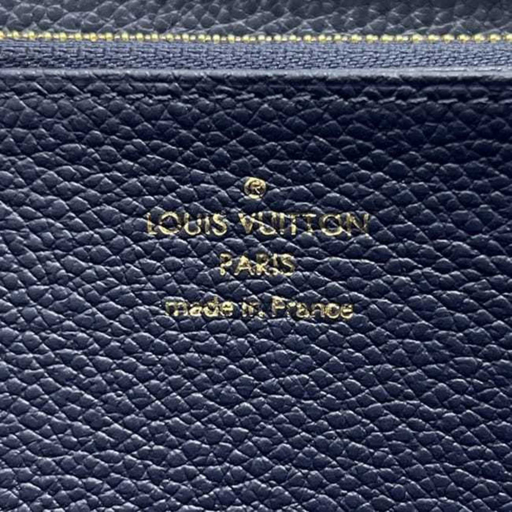 Louis Vuitton Monogram Empreinte Marine Rouge Navy Leather Long Wallet (Bi-Fold) (Pre-Owned)