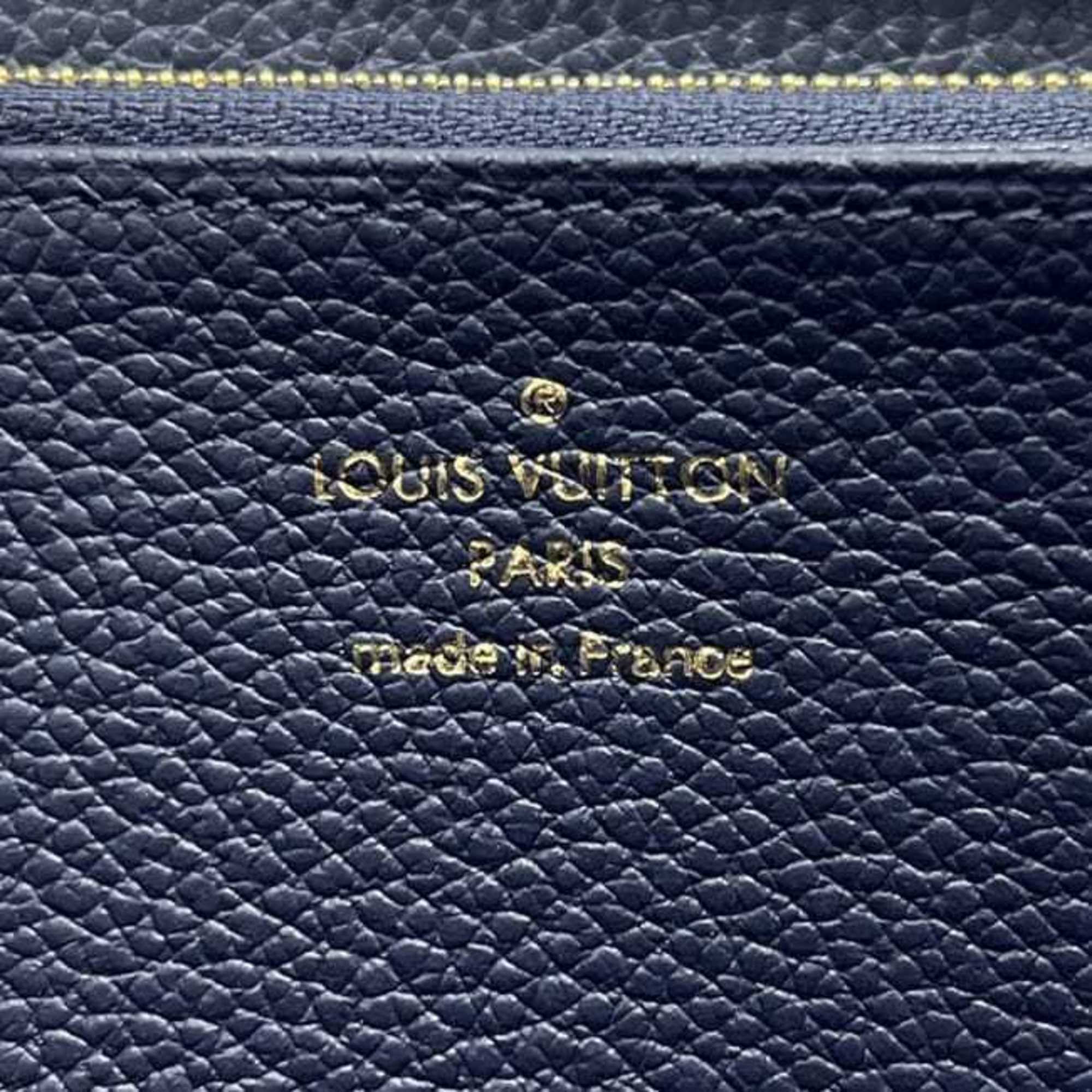 Louis Vuitton Monogram Empreinte Marine Rouge Navy Leather Long Wallet (Bi-Fold) (Pre-Owned)
