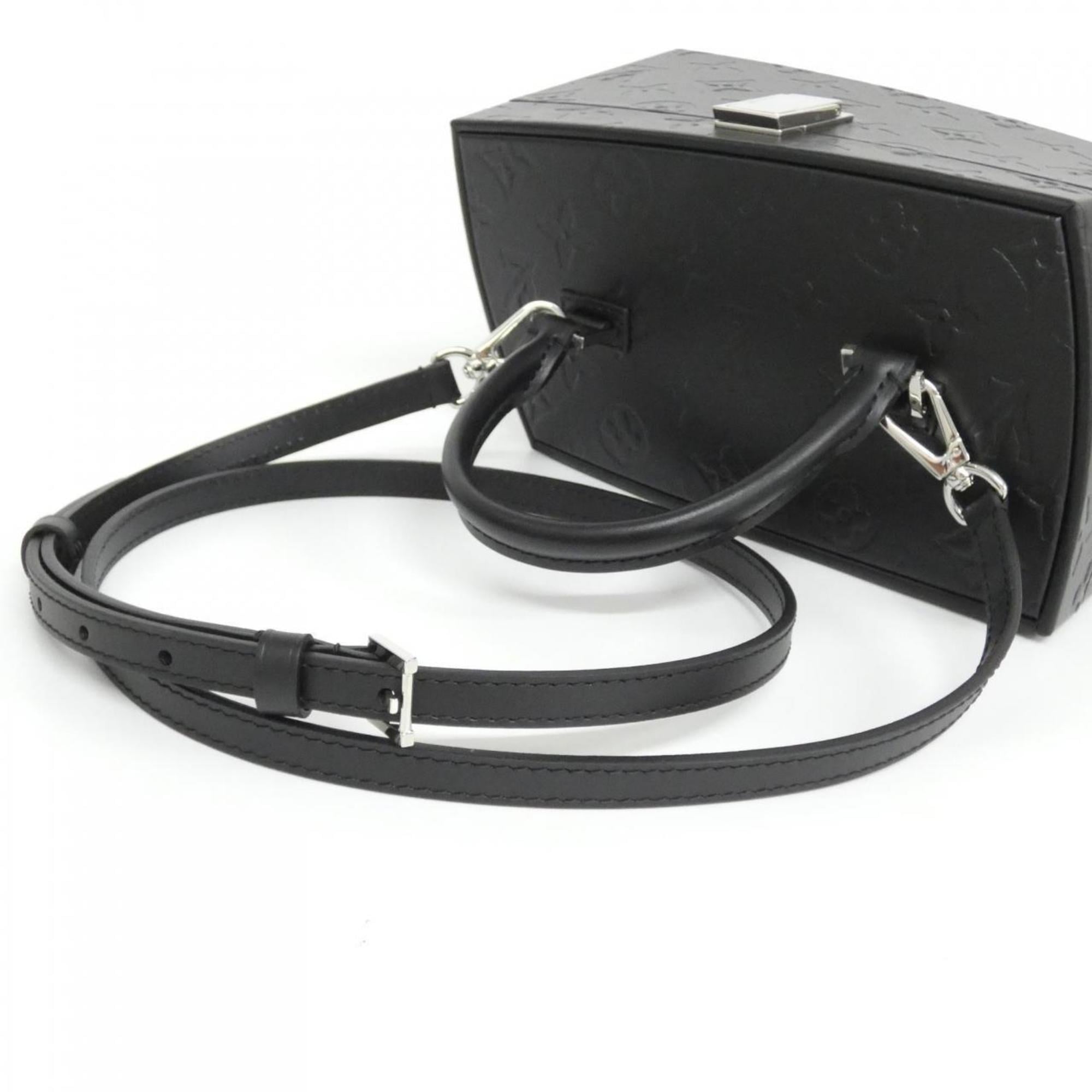 Louis Vuitton Black Leather Handbag (Pre-Owned)