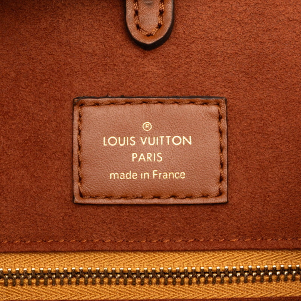 Louis Vuitton Beige Brown Red Color Pvc Leather Handbag Shoulder Bag (Pre-Owned)