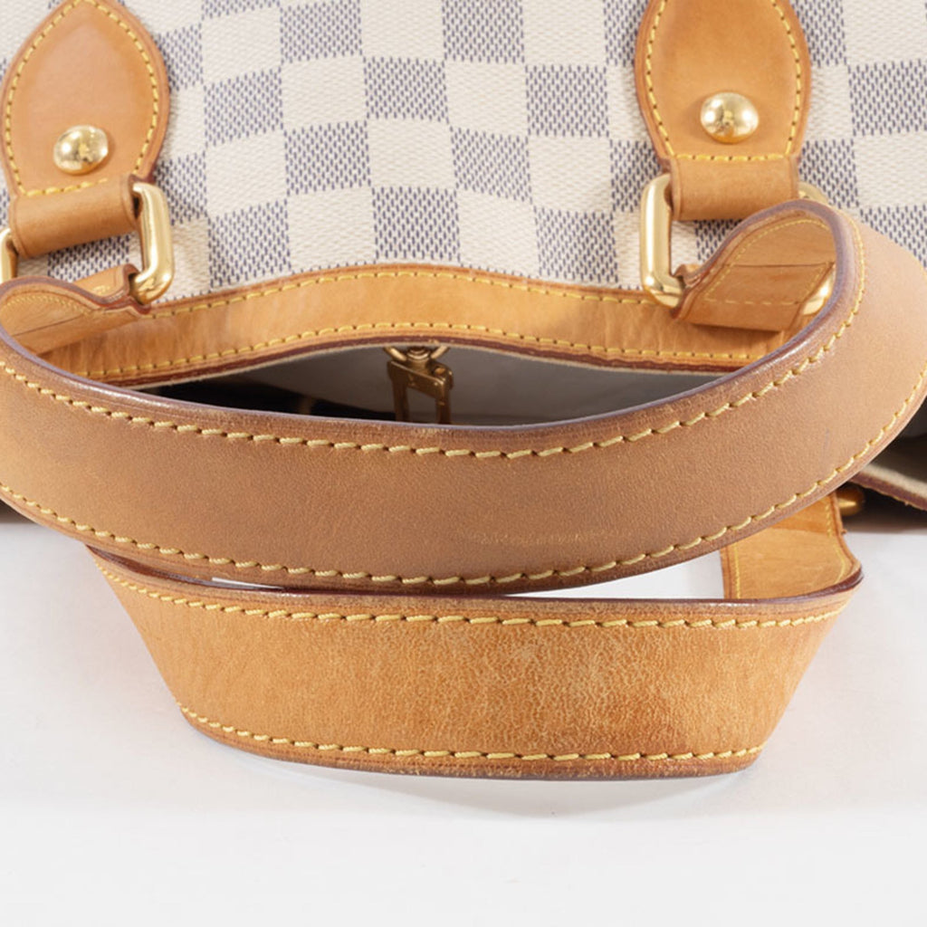 Louis Vuitton Beige Ivory White Canvas Damier Azur Handbag (Pre-Owned)