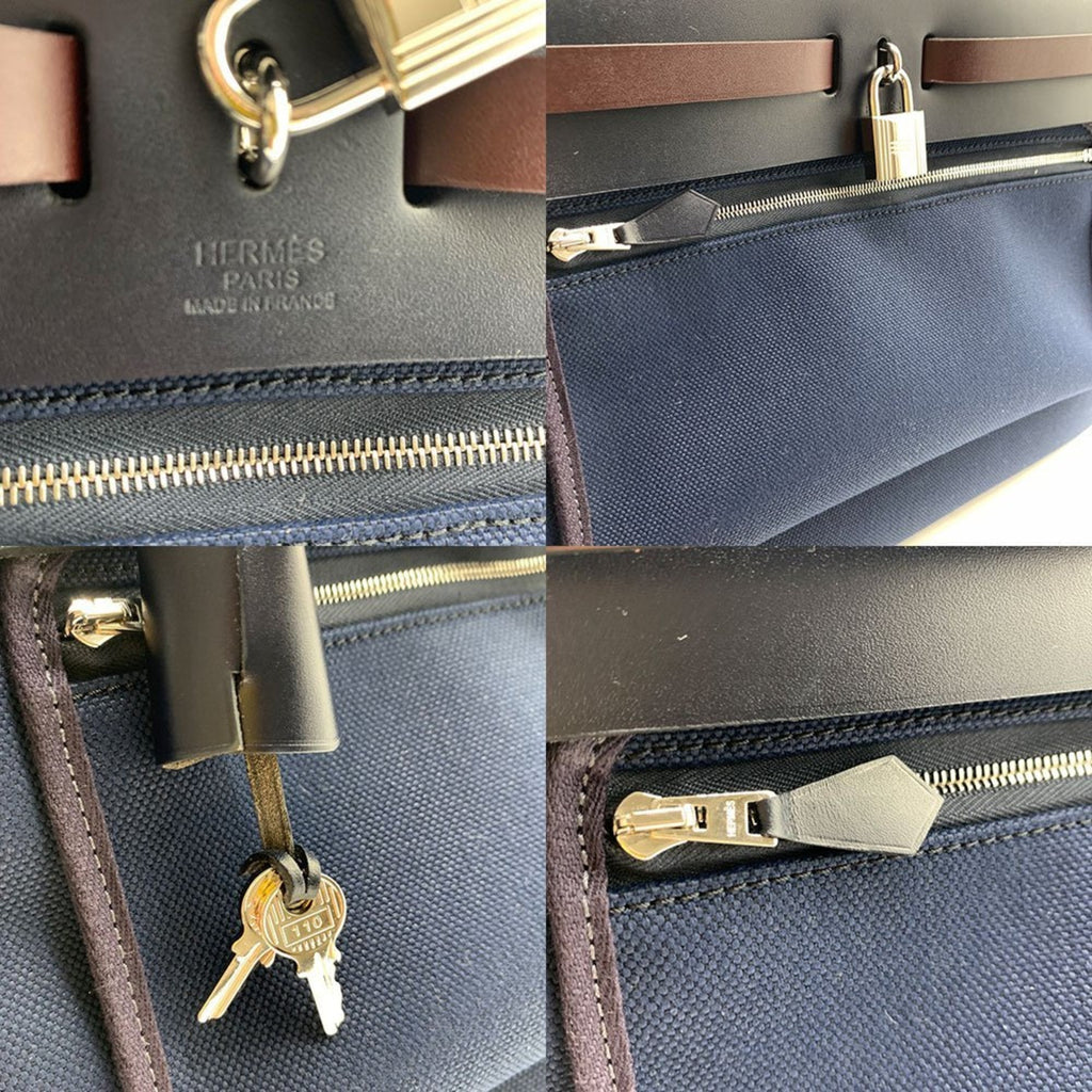 Herbag Zip Leather and Toile 31