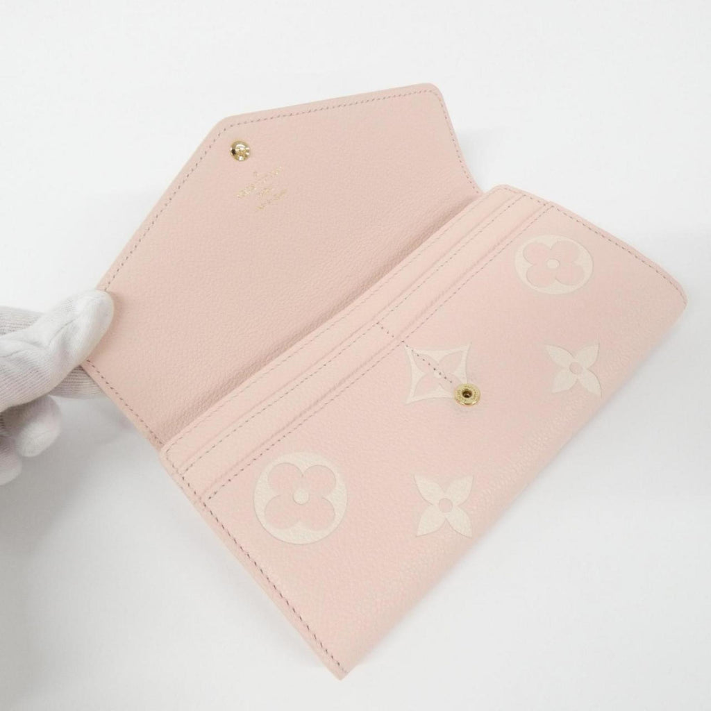 Louis Vuitton Monogram Empreinte Blanc Rose Leather Long Wallet (Bi-Fold) (Pre-Owned)