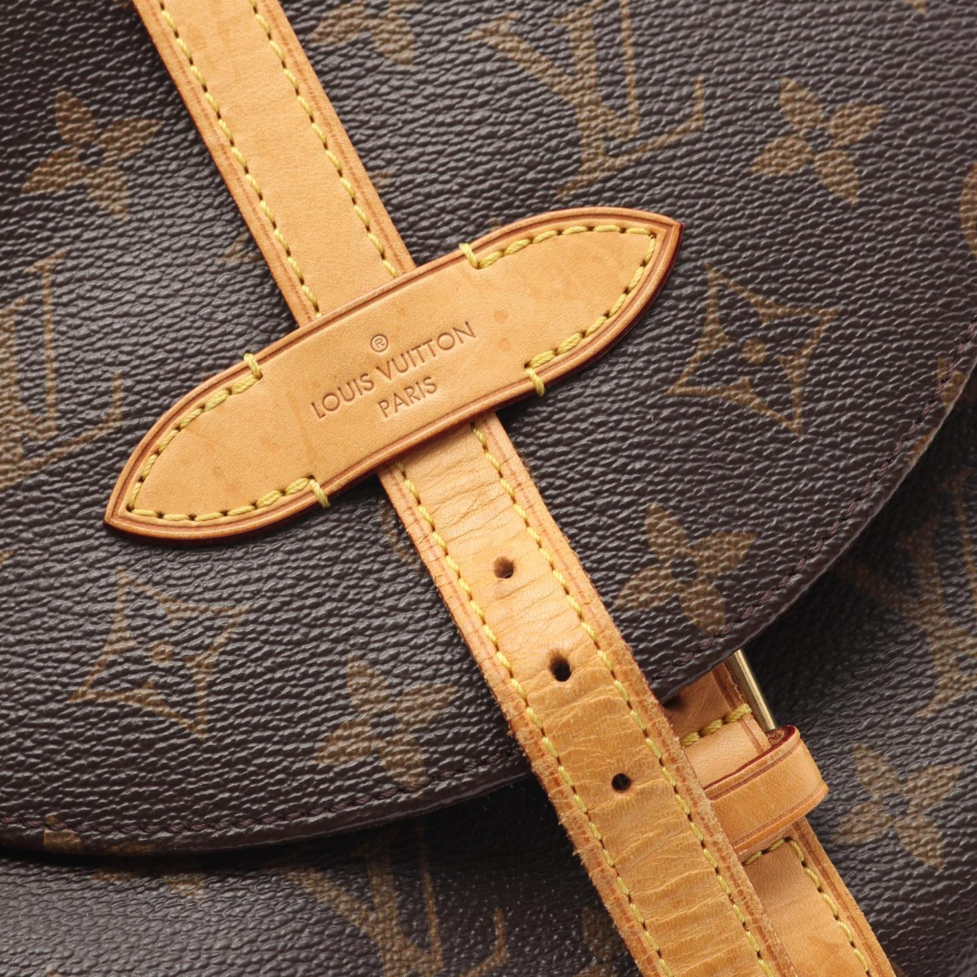 Louis Vuitton Brown Coated Canvas Leather Shoulder Bag (Pre-Owned)