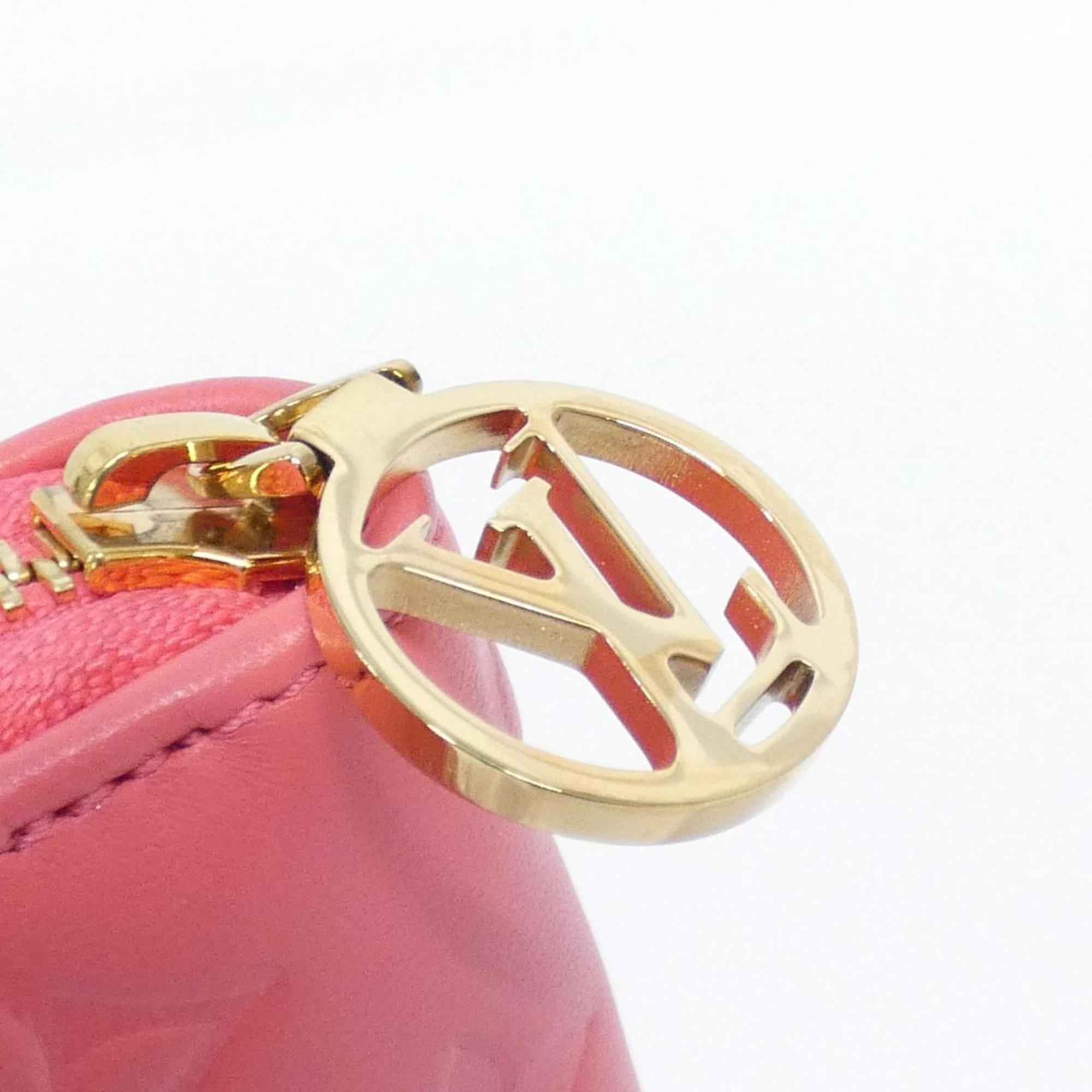 Louis Vuitton Gold Pink Leather Long Bill Wallet (Bi-Fold) (Pre-Owned)
