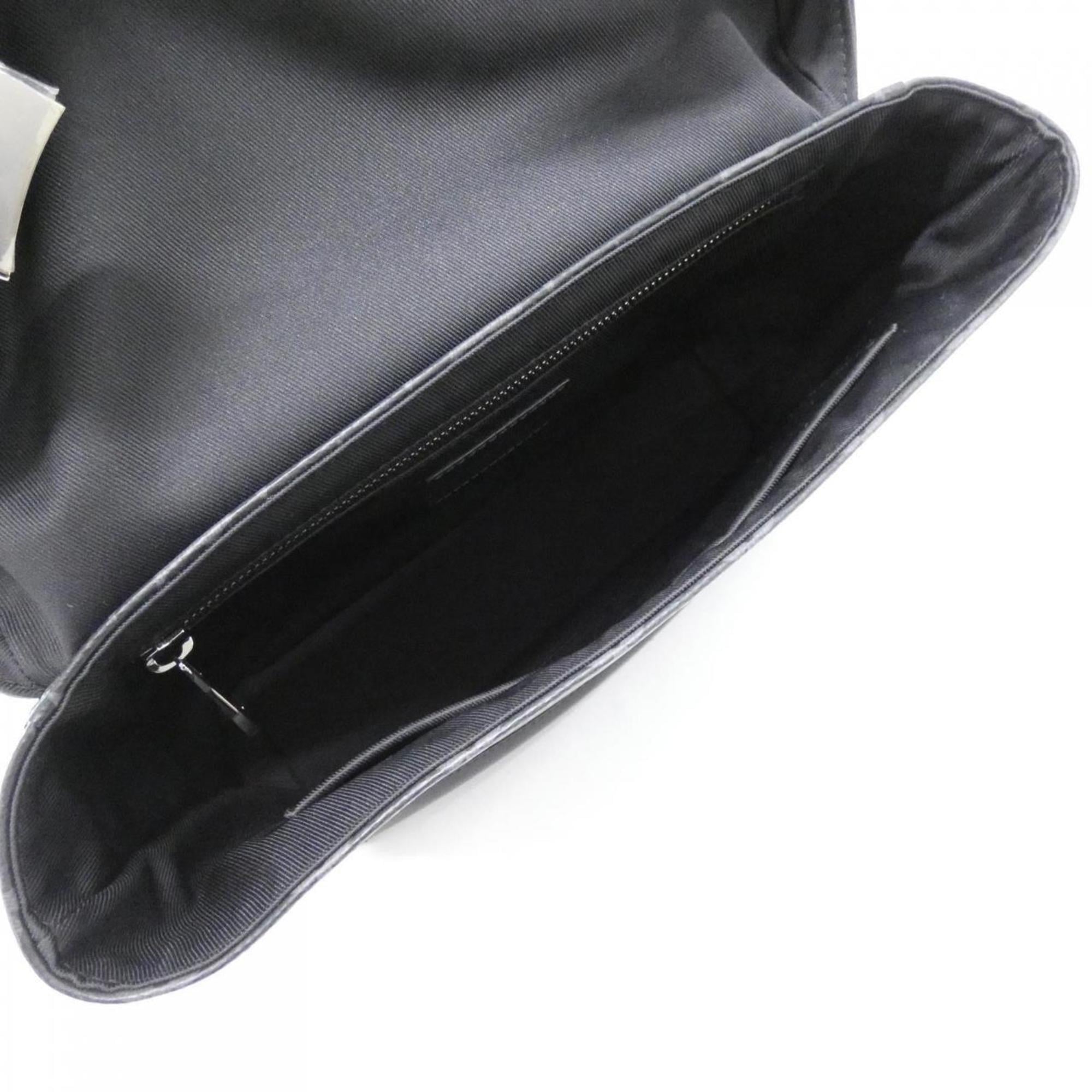 Louis Vuitton Black Coated Canvas Shoulder Bag (Pre-Owned)