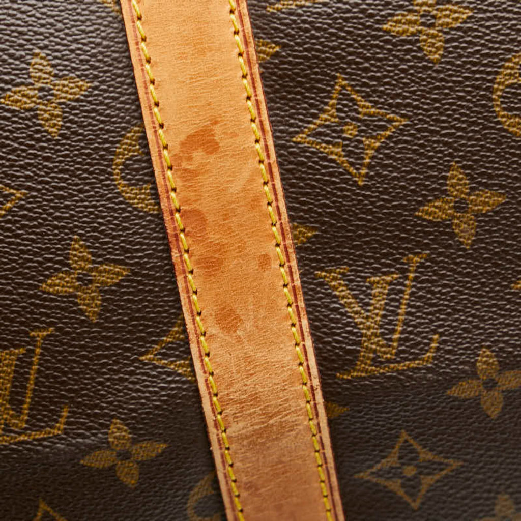 Louis Vuitton Brown Pvc Leather Boston Bag (Pre-Owned)