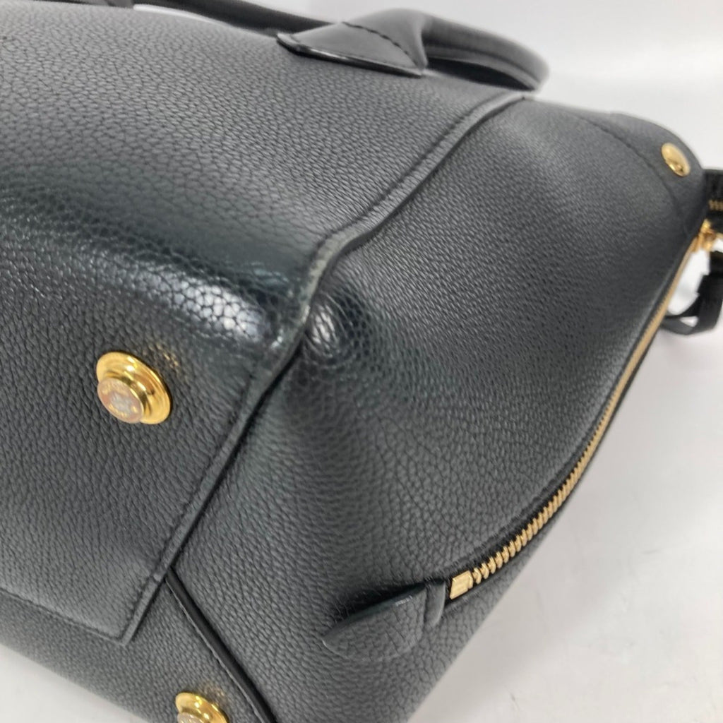 Louis Vuitton Black Noir Leather Handbag Shoulder Bag Tote Bag (Pre-Owned)