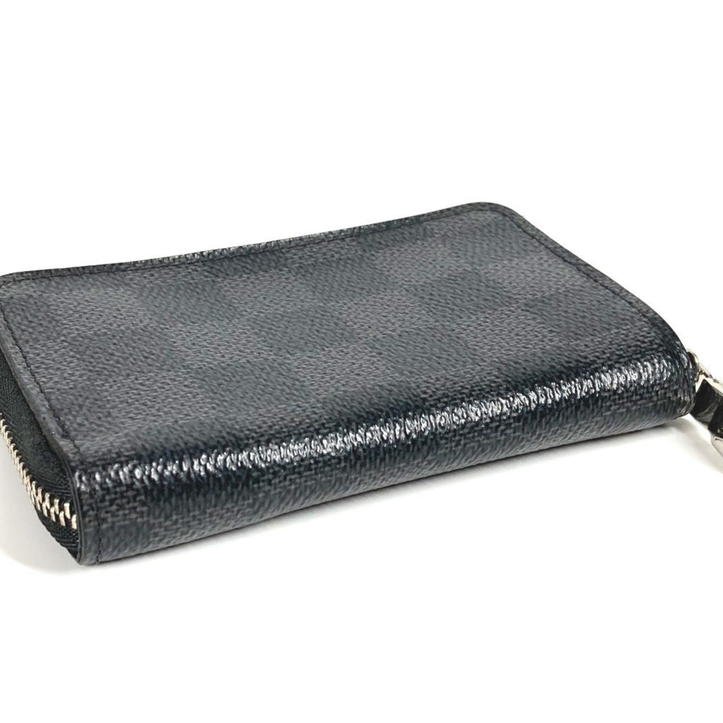Louis Vuitton Black Damier Graphite Damier Graphite Coin Purse/Coin Case (Pre-Owned)
