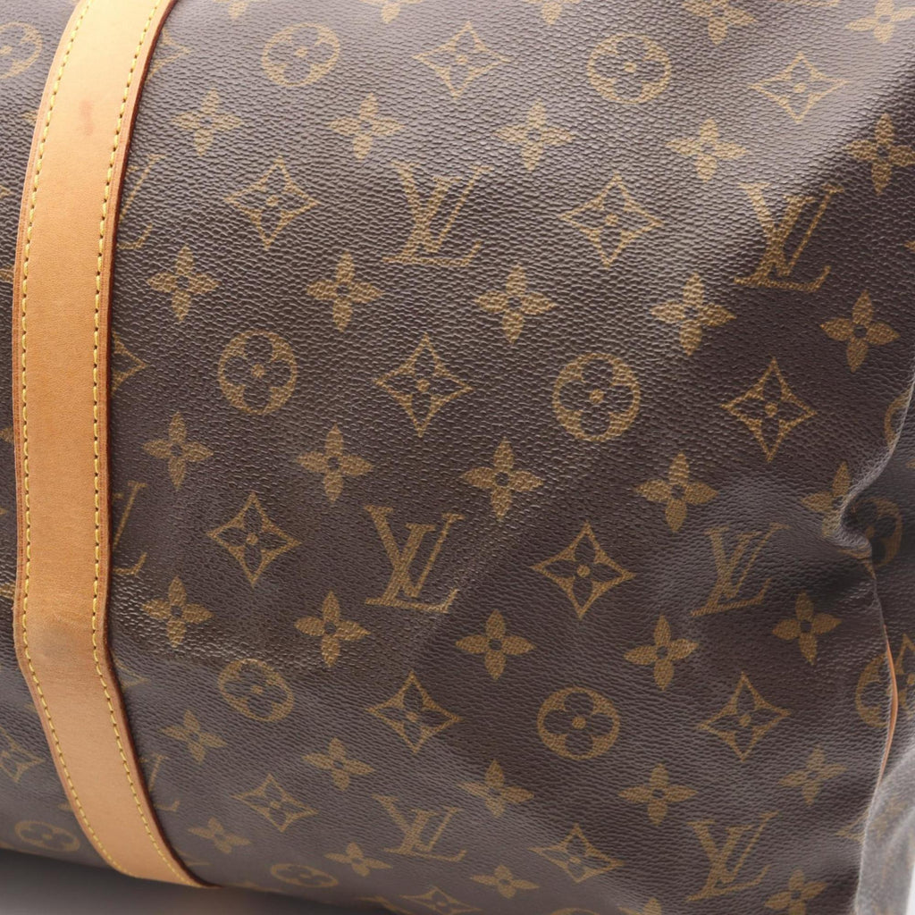 Louis Vuitton Brown Monogram Coated Canvas Leather Boston Bag (Pre-Owned)