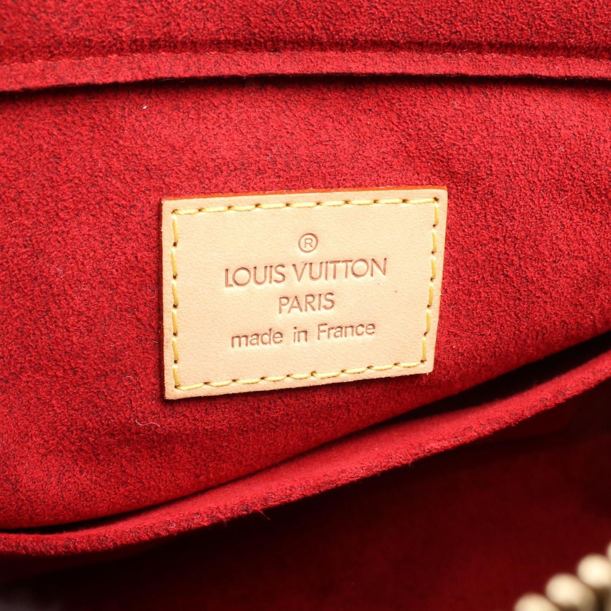 Louis Vuitton Monogram Brown Coated Canvas Leather Shoulder Bag (Pre-Owned)
