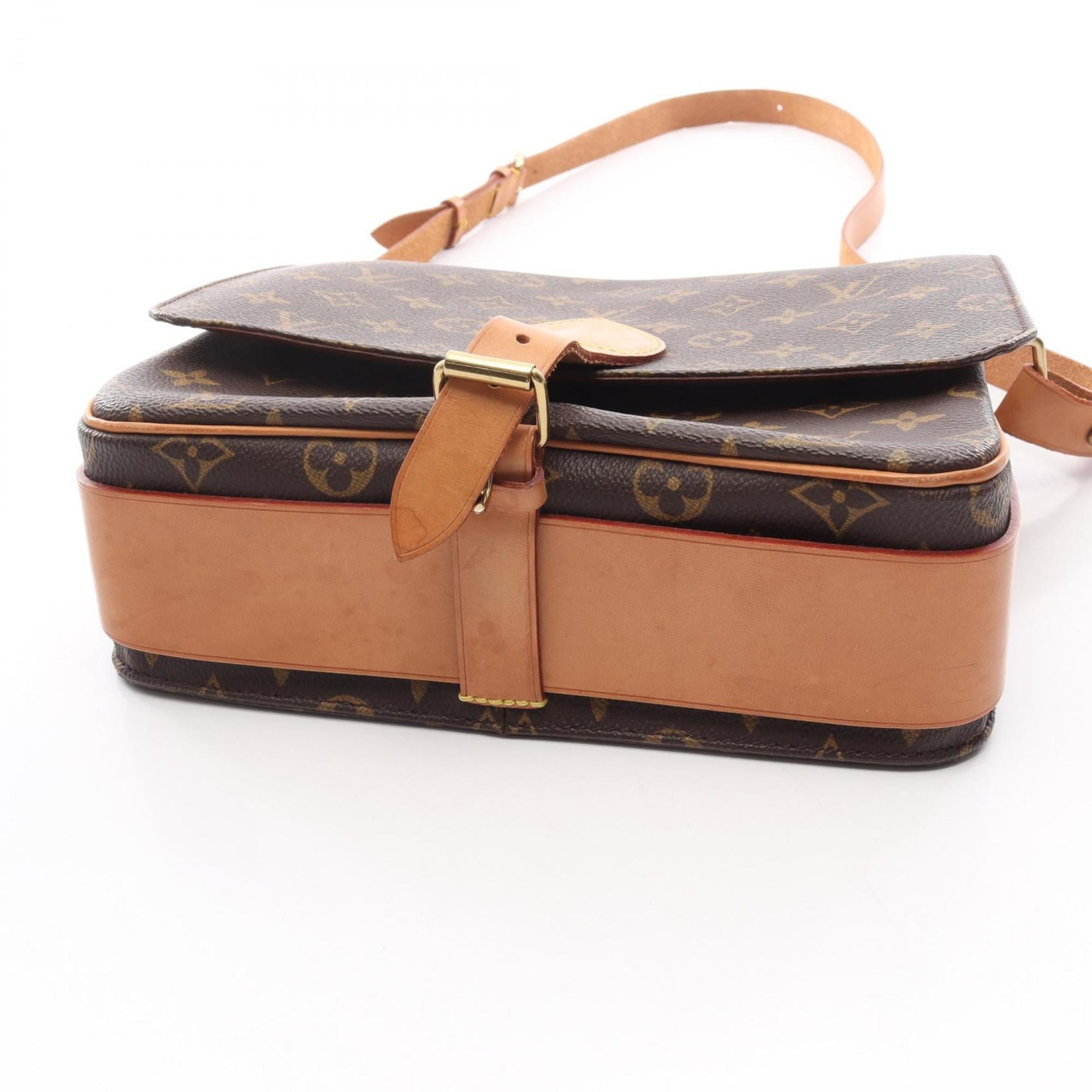 Louis Vuitton Brown Coated Canvas Leather Shoulder Bag (Pre-Owned)