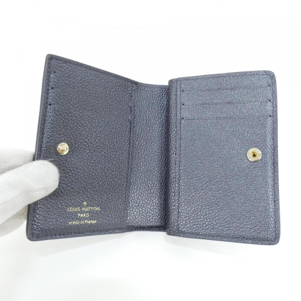Louis Vuitton Monogram Empreinte Navy Leather Wallet (Bi-Fold) (Pre-Owned)