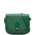 Louis Vuitton Borneo Green Leather Shoulder Bag (Pre-Owned)