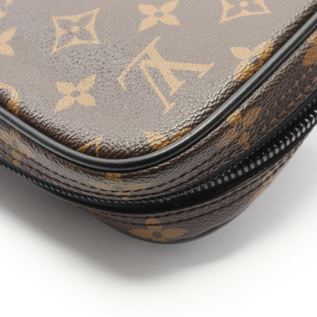 Louis Vuitton Black Brown Monogram Macassar Coated Canvas Leather Fanny Pack Sling Bag (Pre-Owned)