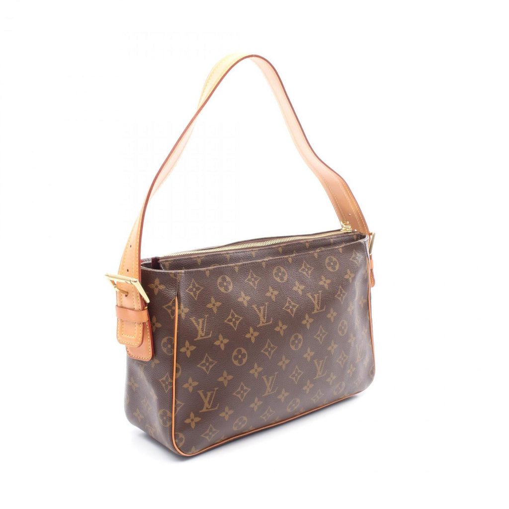 Louis Vuitton Monogram Brown Coated Canvas Leather Shoulder Bag (Pre-Owned)