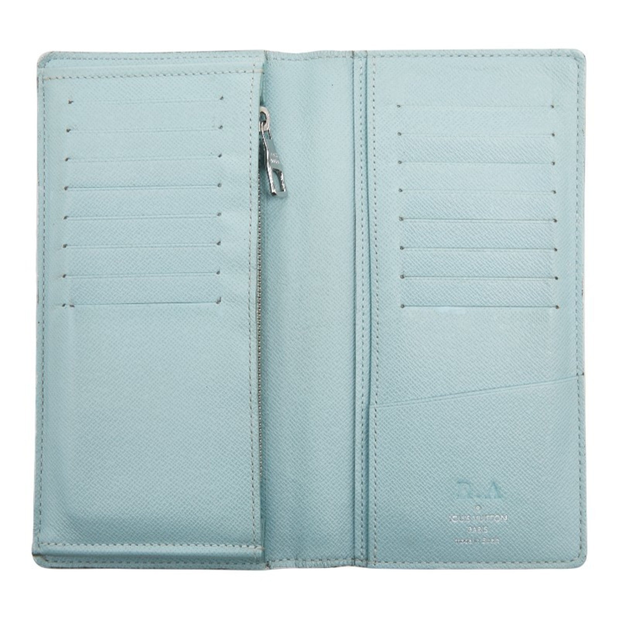 Louis Vuitton Light Blue Multi-Color Pvc Long Wallet (Bi-Fold) (Pre-Owned)