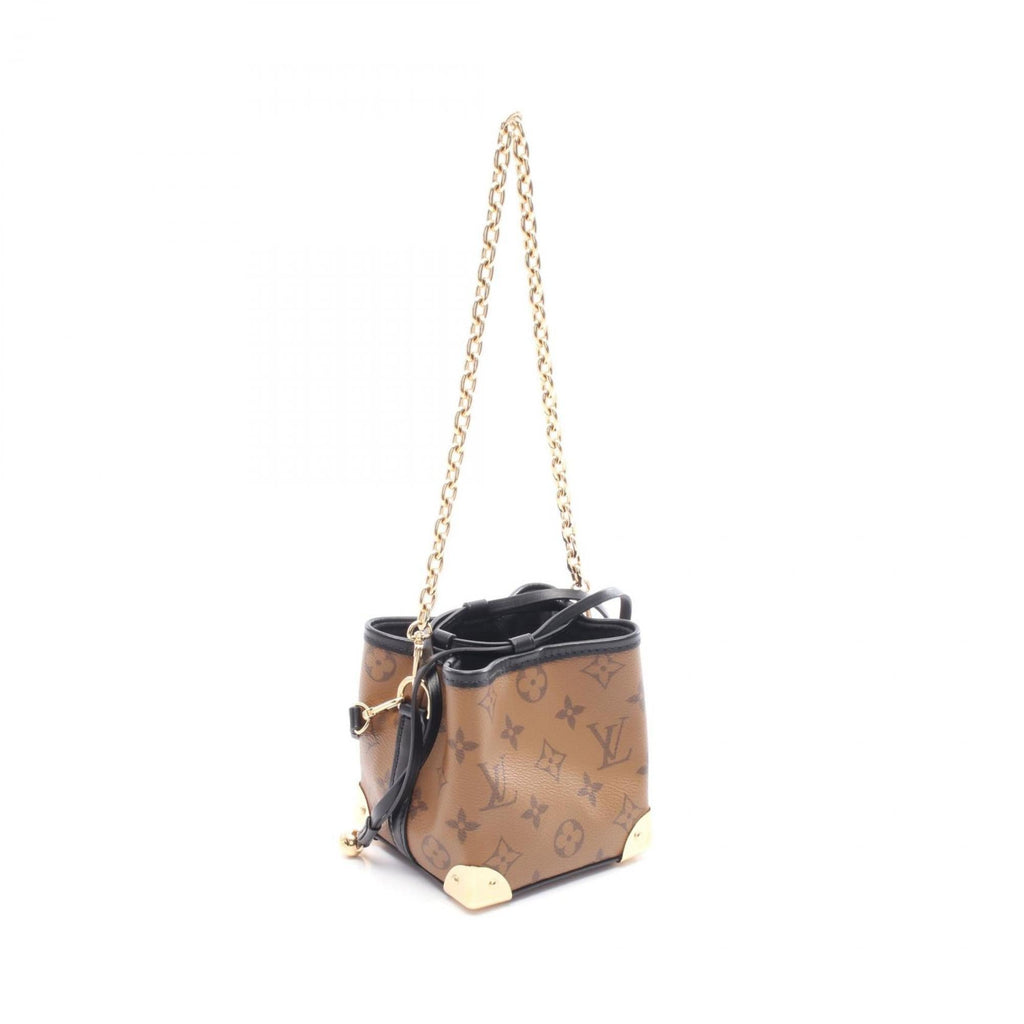 Louis Vuitton Black Brown Monogram Reverse Coated Canvas Shoulder Bag (Pre-Owned)