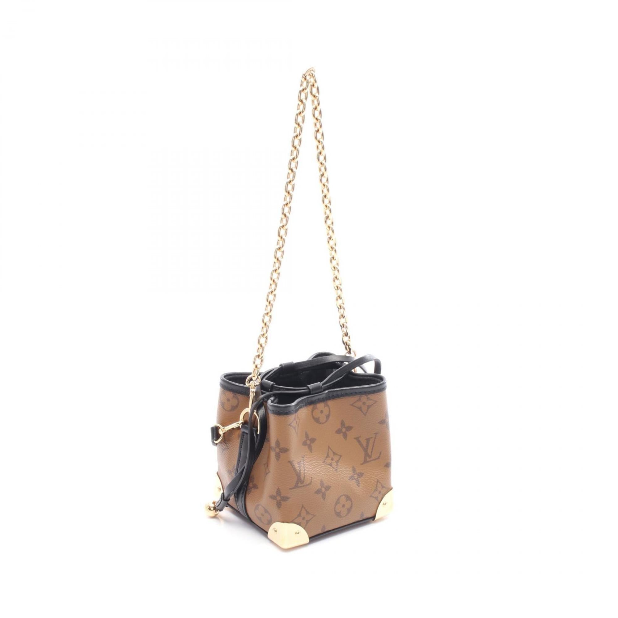 Louis Vuitton Black Brown Monogram Reverse Coated Canvas Shoulder Bag (Pre-Owned)