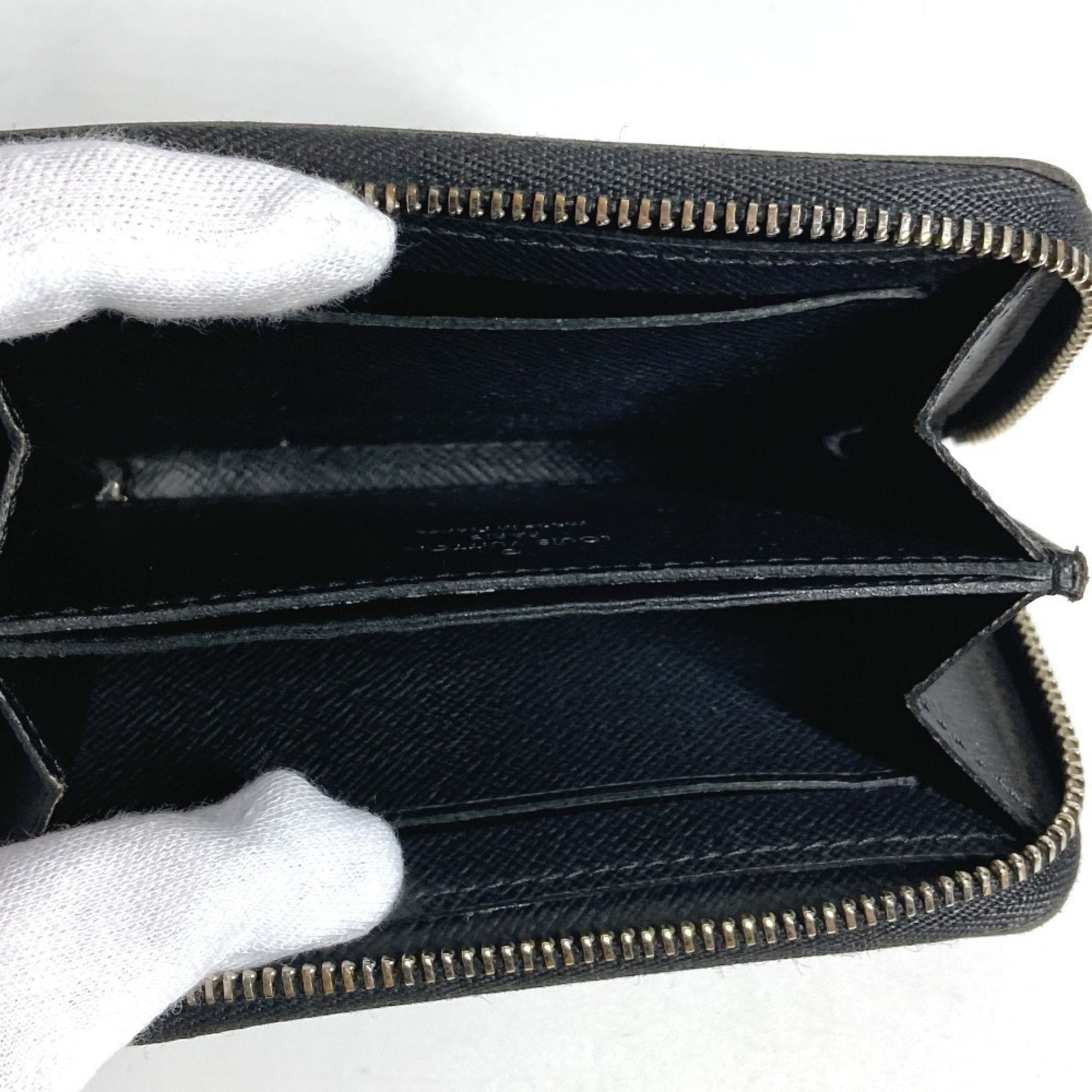 Louis Vuitton Black Damier Graphite Damier Graphite Coin Purse/Coin Case (Pre-Owned)