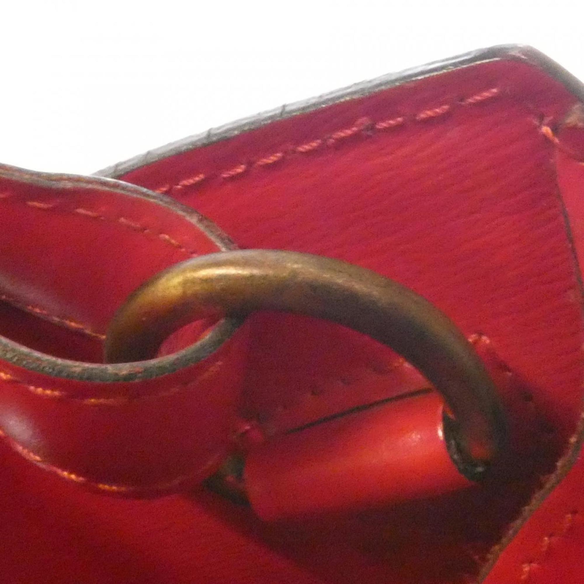 Louis Vuitton Red Color Leather Shoulder Bag (Pre-Owned)